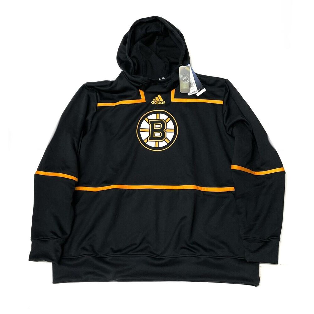 Boston Bruins Hoodie Size 3XL NHL Pullover Under The Lights GH5427 Adidas Hockey